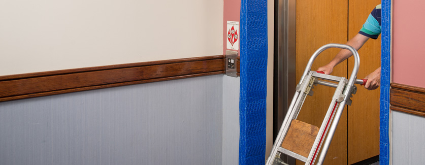 Protect elevator door jambs from dents and scratches with Palmer Elevator Entrance Protection Kits.